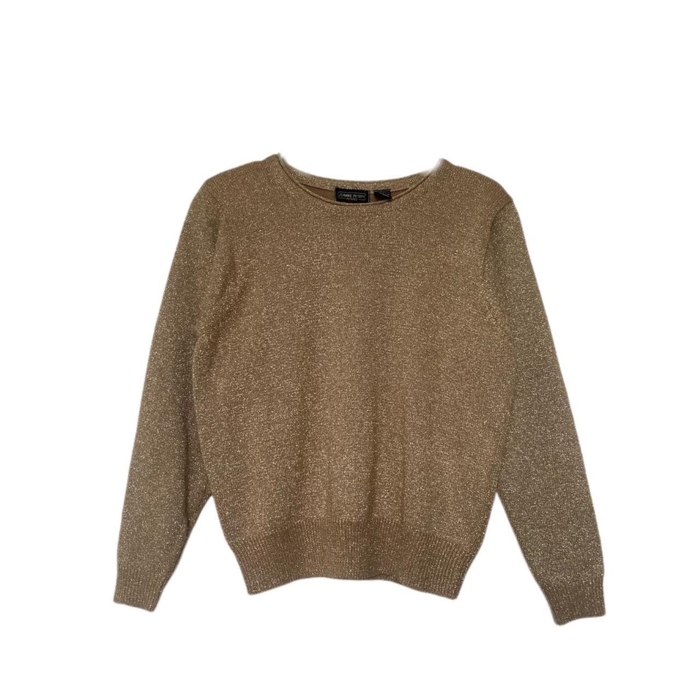 Jeanne Pierre Metallic Gold Sweater size S